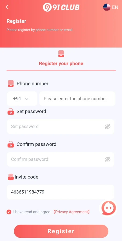 Steps To Register for the Game Platform